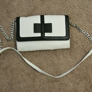 White and black purse